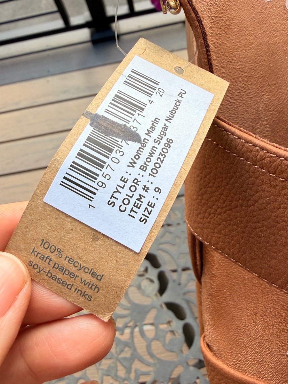 SOLD *** Tom’s Marin Strap Sandal - Vegan Nubuck - NWT - Women’s 9 EU 40 - Picture 7 of 9